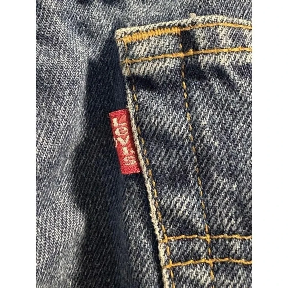 Levi's‎ 505 Men's Regular Fit Jeans Medium Wash Straight Leg Distressed 33x30